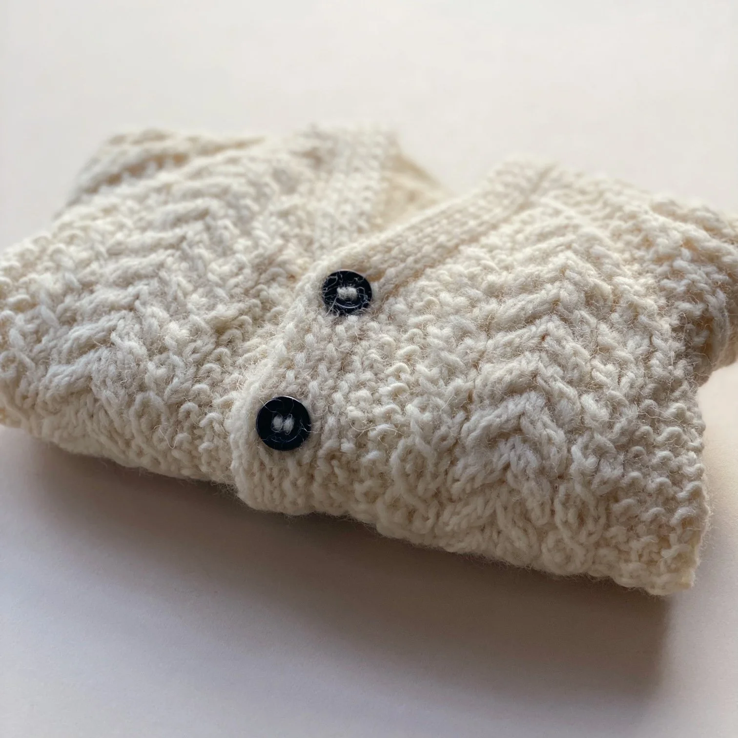 Pure Wool Aran Knit Jacket 6-12M