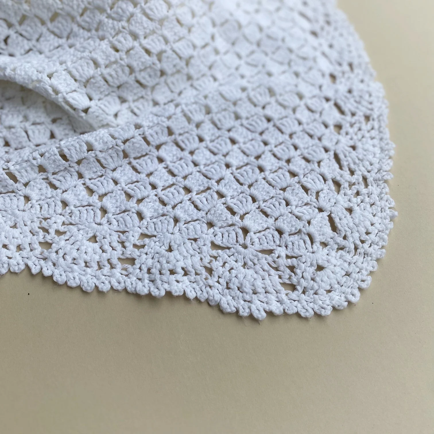 Vintage White Crochet Blanket