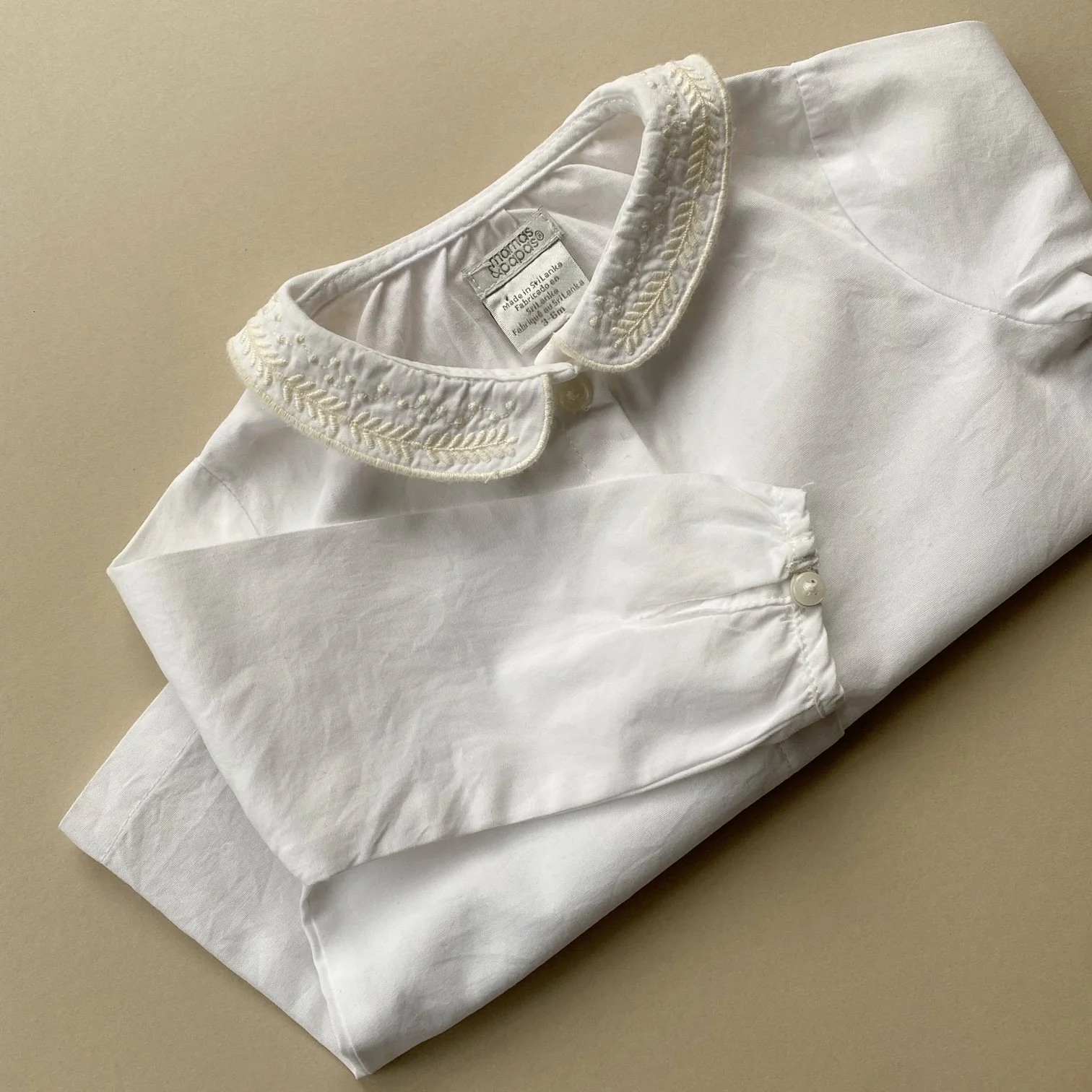 Embroidered Collar Blouse 3-6M