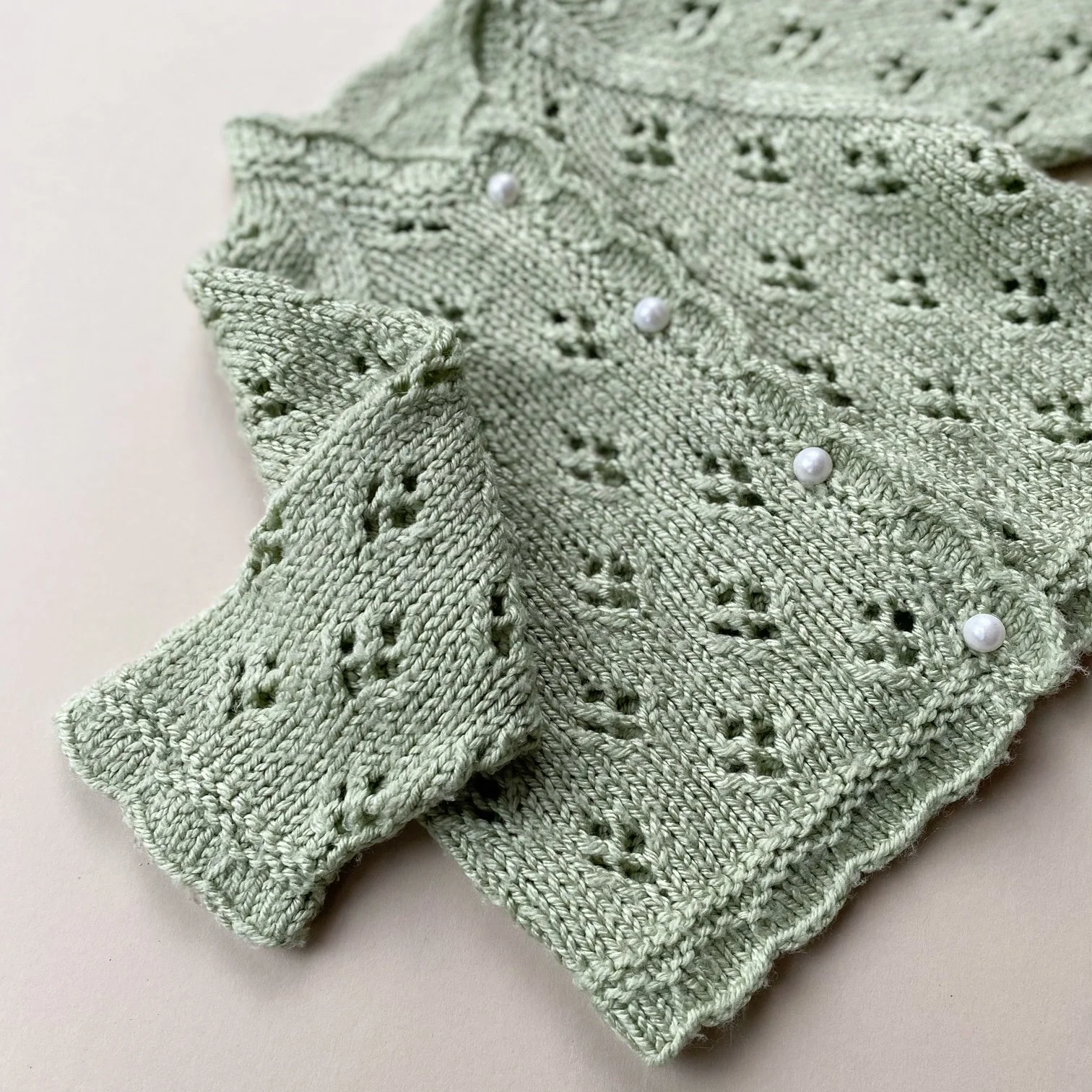 Soft Pistachio Cardigan 0-3M