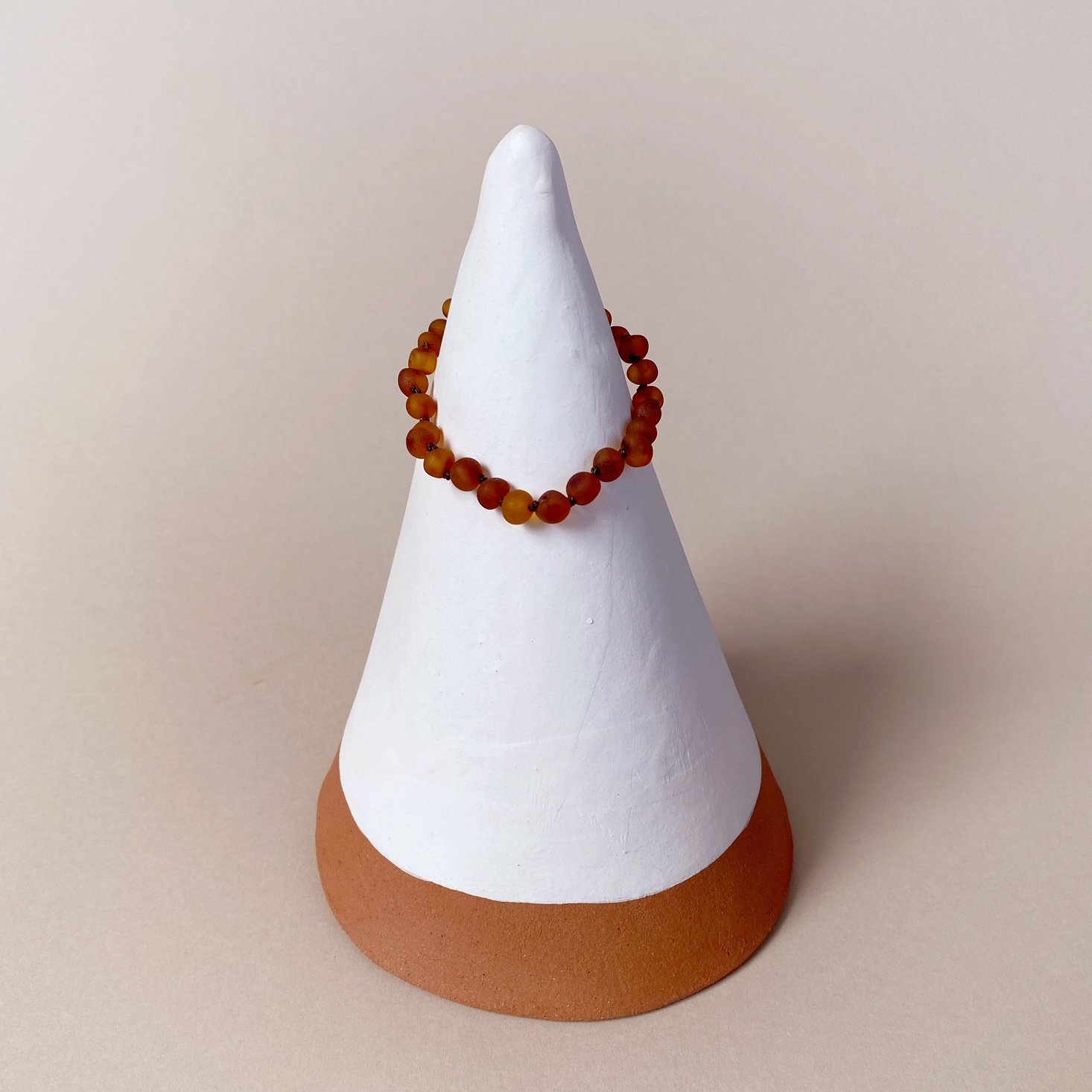 Baltic Amber Anklet- Cognac