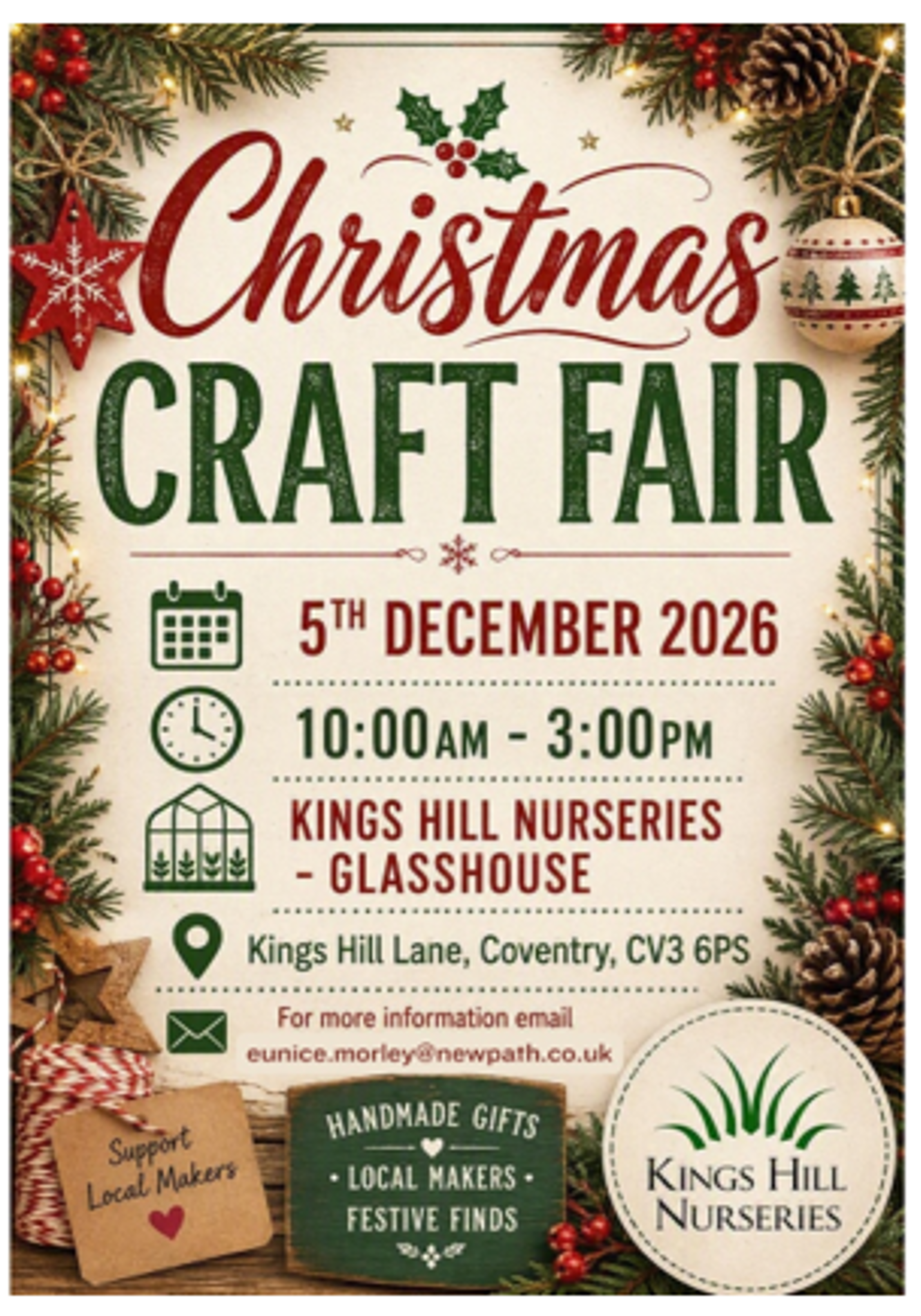 Christmas Craft Fair, 5th December 2026