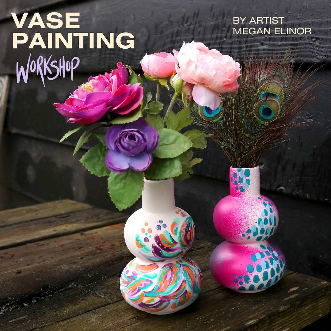Join me on the 19th at 6pm for the first workshop in my lil studio in Kings Yard, Llanidloes ✨

Guests are invited to explore their creativity and paint a vase in their own unique way. A super mindful and chilled out workshop where all abilities are 