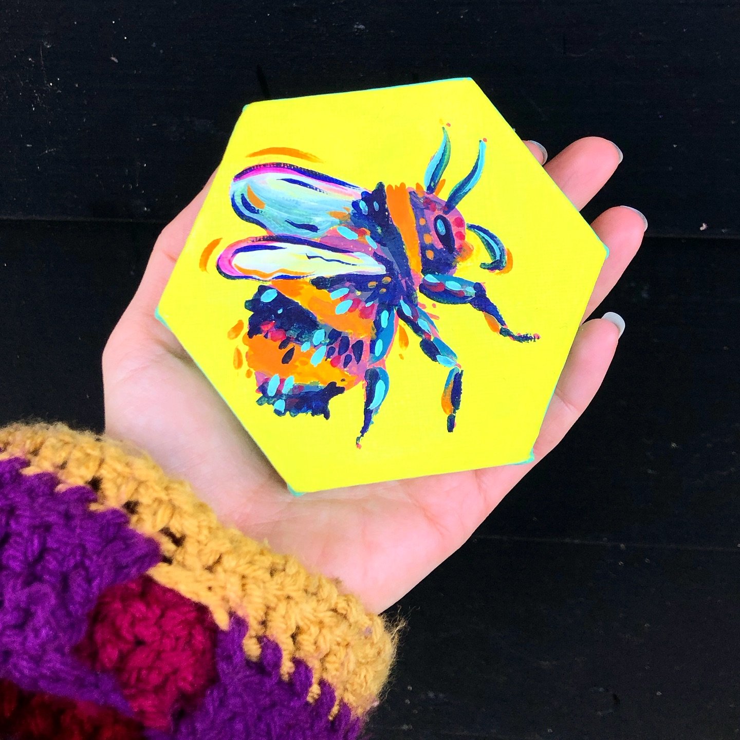 I&rsquo;ve been trying to take time in the day to do some mini paintings recently.
Giving myself only a moment to come up with what I want to paint and then picking up the paint brush and just going for it. Rule is to not think about whether it&rsquo