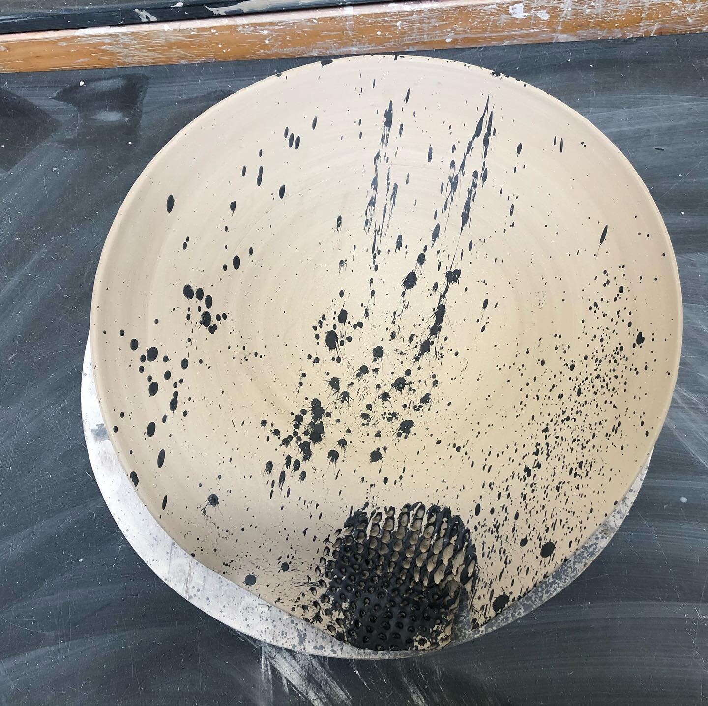 This vessel will sit for a long time drying, but hopefully the benefits will be clear when it has undergone the transformation. Patience is a virtue and necessity. #leneryden #Pgschoolcraftdesignuca  #ceramicartist #surreyartist #surreyguildofcraftsm