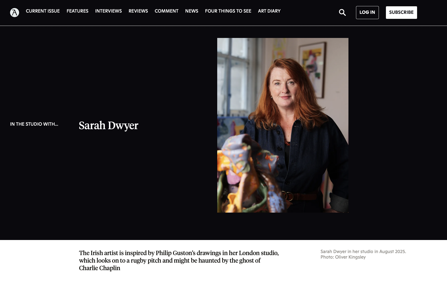 Apollo Magazine, In the Studio with... Sarah Dwyer, December 2025
