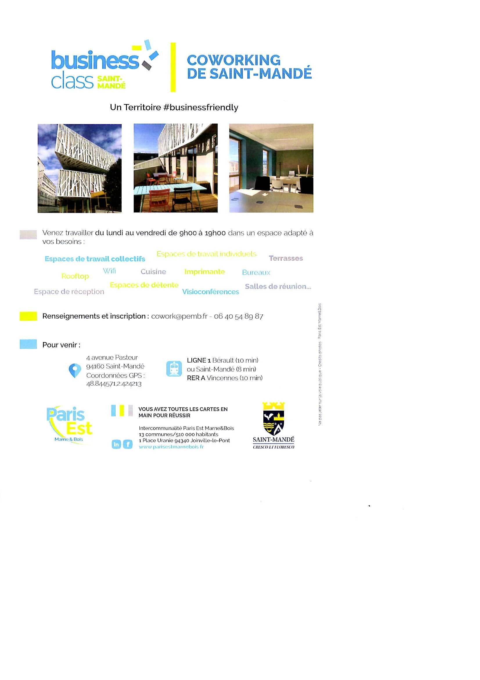 Espace de coworking à St Mandé