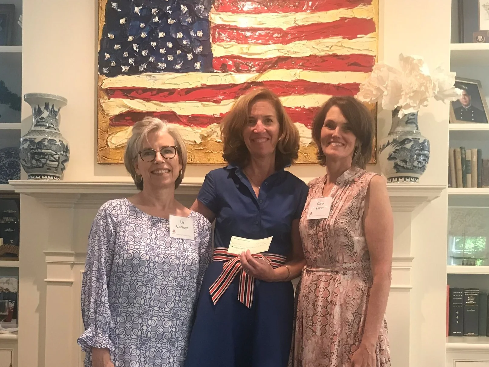 (L to R) Liz Connors (NVAL), Terry O’Hara Lavoie (Culmore Clinic) Carol Elliott (NVAL) at NVAL’s meeting last week where gift was presented.