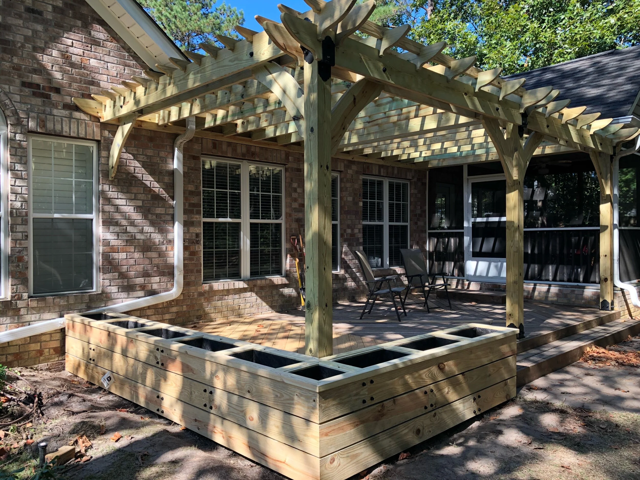 Pergola and Planter Boxes