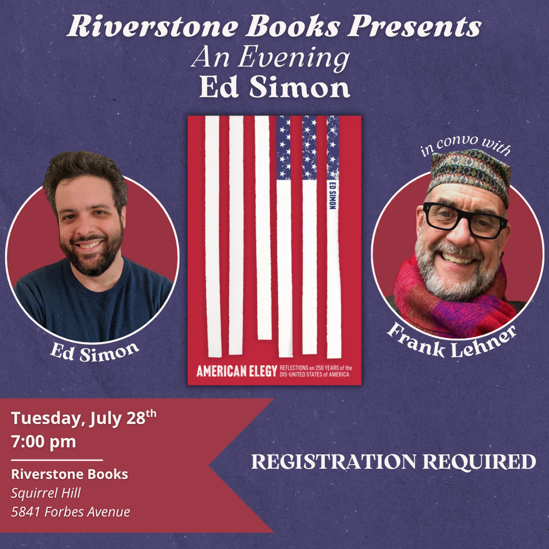 An Evening with Author Ed Simon in Converation with Frank Lehner