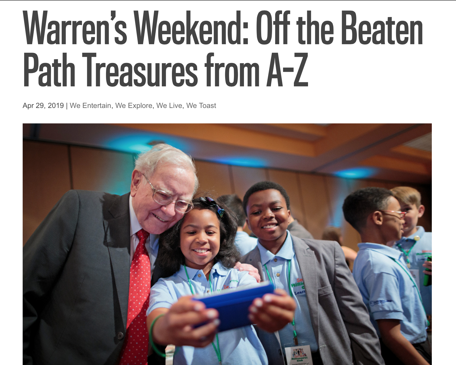 Le week-end de Warren, on ne se laisse pas porter