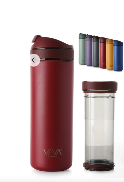 VIVA Recharge PRO Insulated Travel Tea Thermos + Press — Artemis Tea &  Botanical