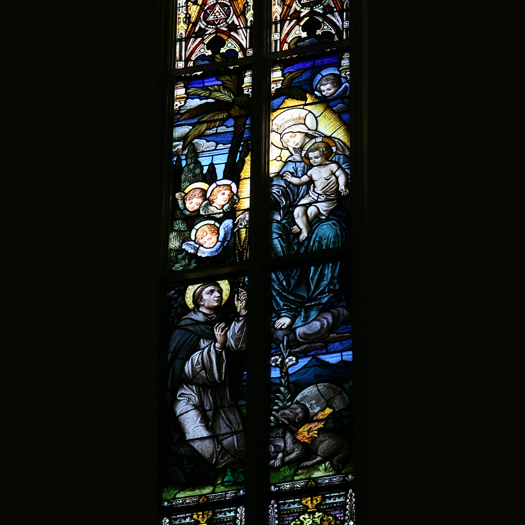1. St. Dominic receiving the rosary