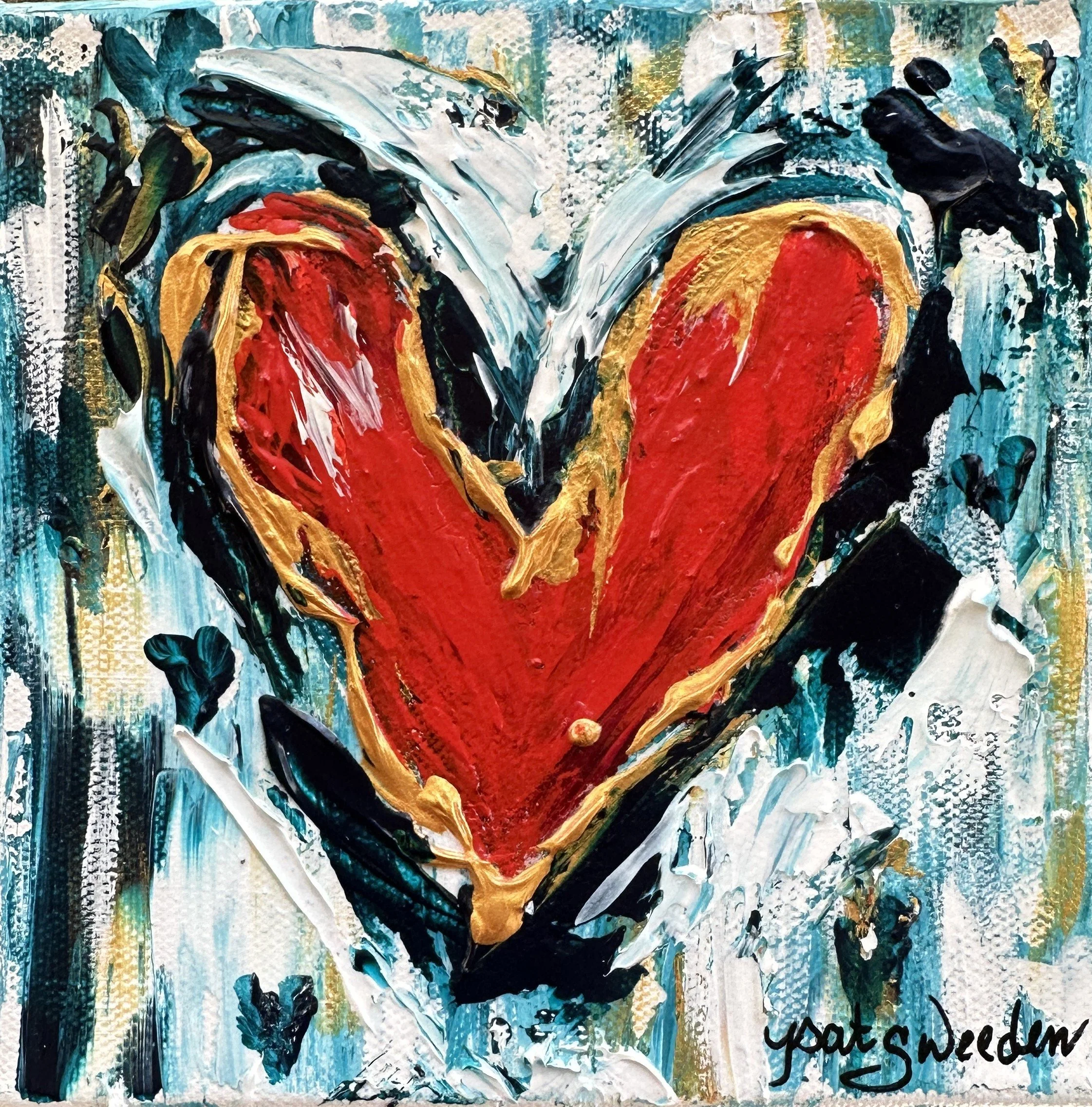 Hearts are 6x6x1.5" $45 includes shipping