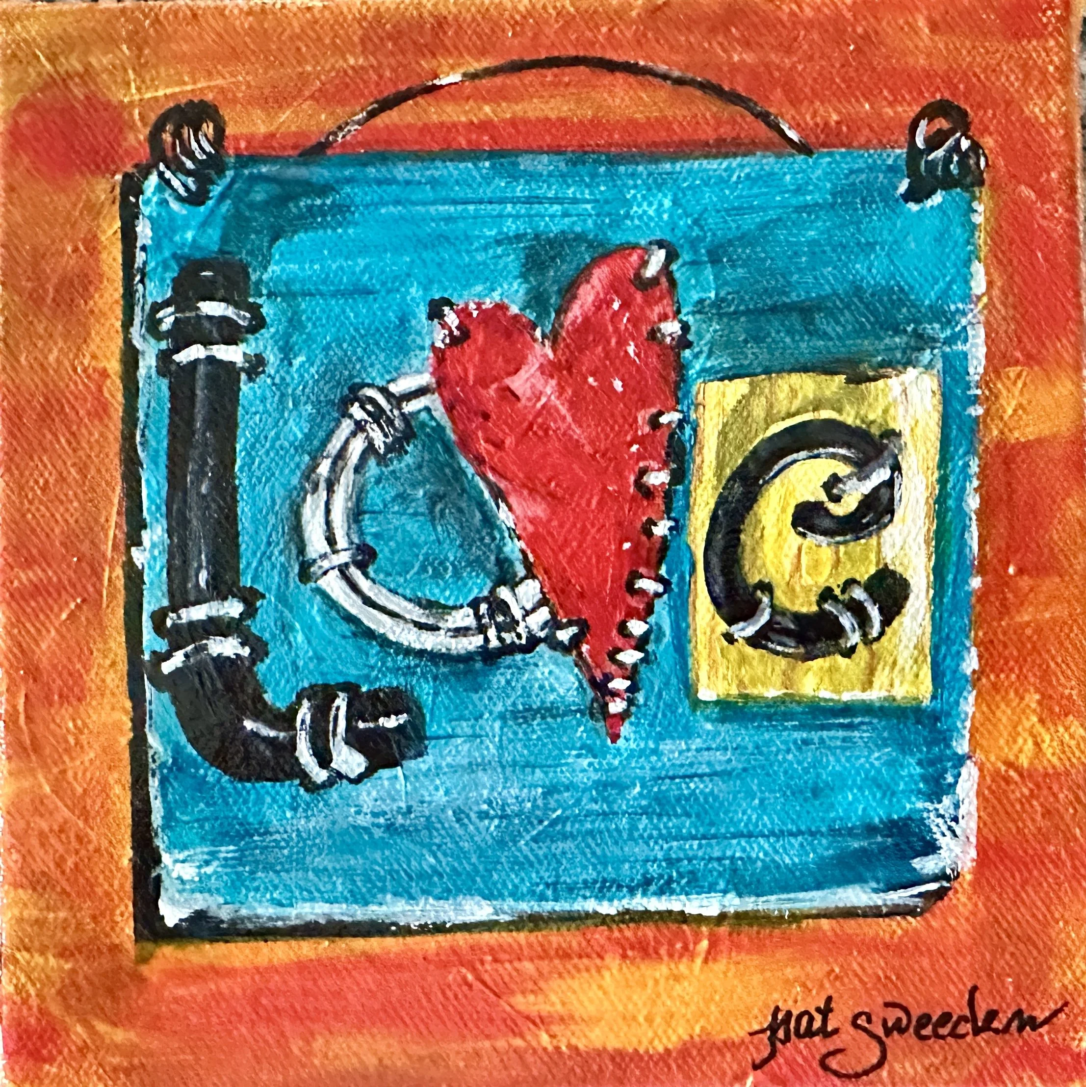 Hearts are 6x6x1.5" $45 includes shipping