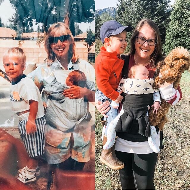 It&rsquo;s so easy to see the difference between generations, but BOY does this side by side remind me that one thing that doesn&rsquo;t change throughout the ages is a mother&rsquo;s love. ⁣
⁣
💜One of the hardest things about losing my mom before I