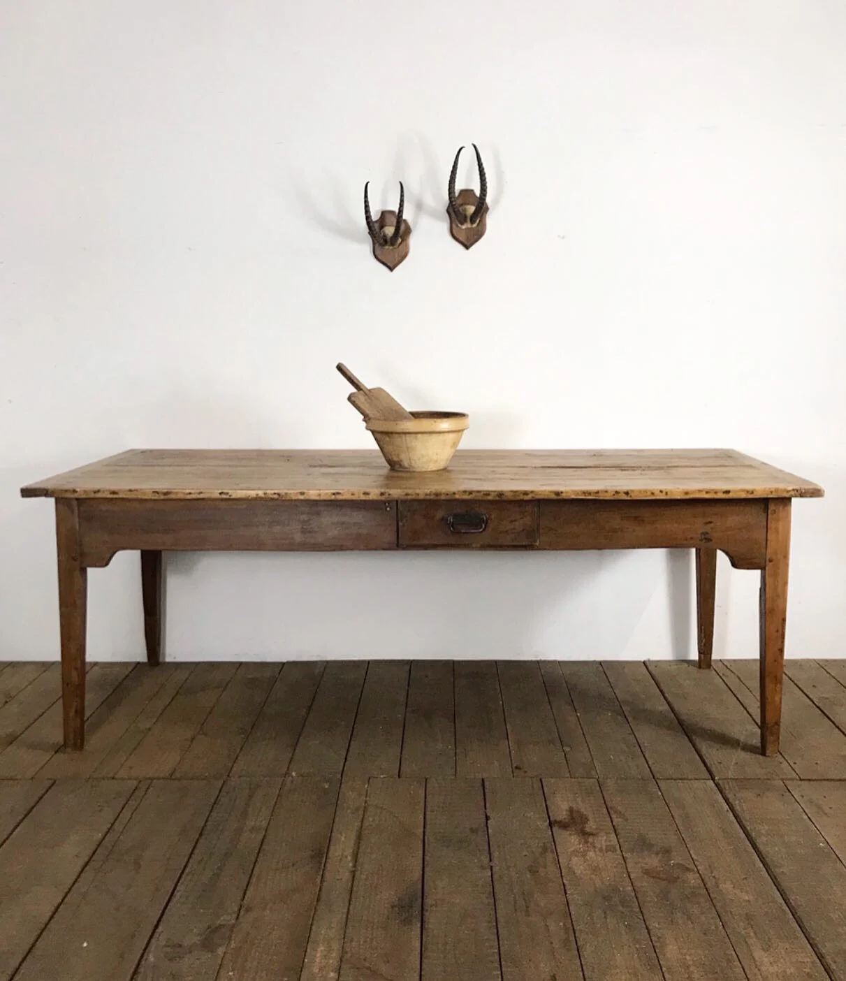 7ft Antique French Farmhouse Table