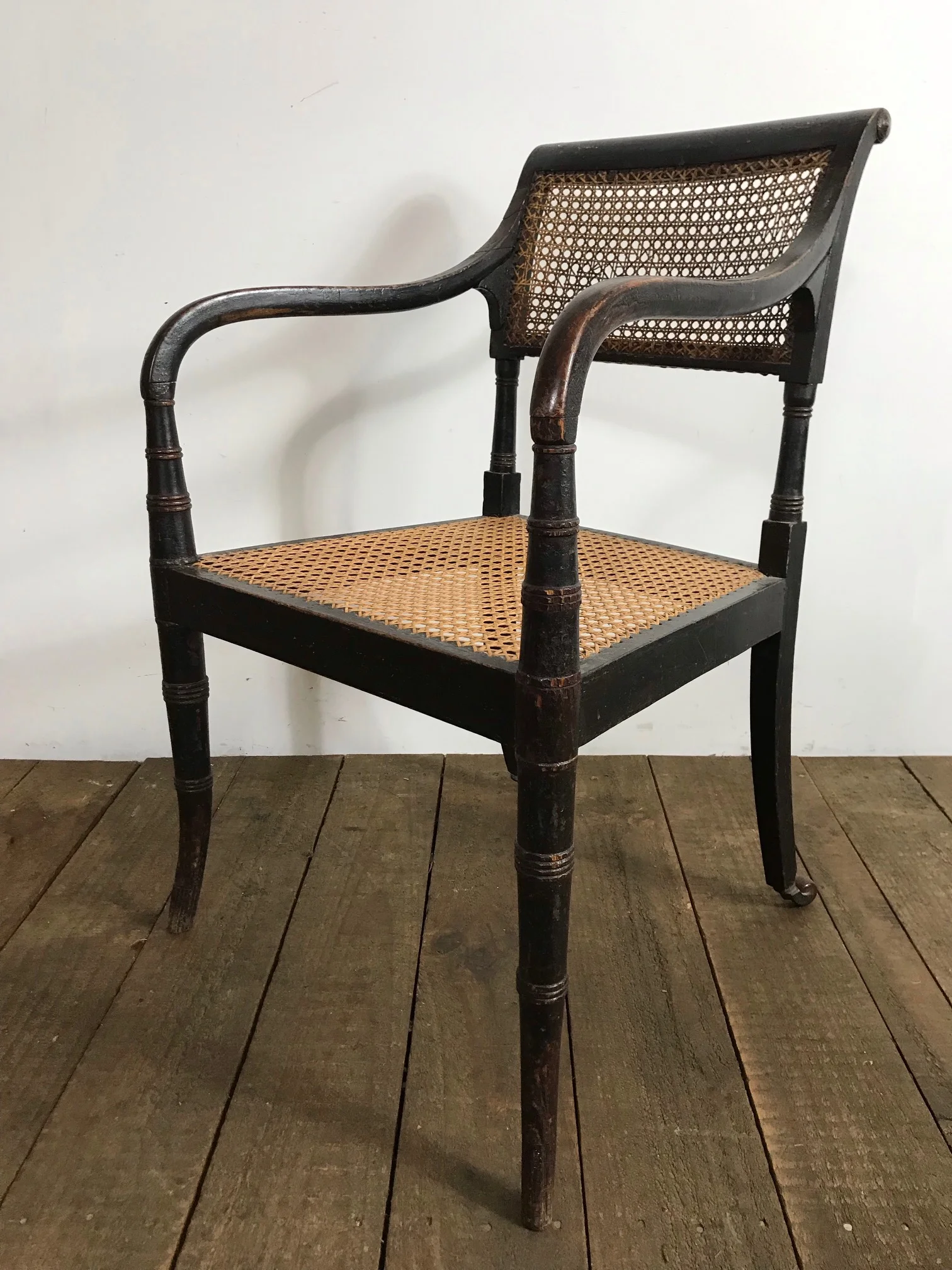 19th Century Antique Regency Ebonised Chair