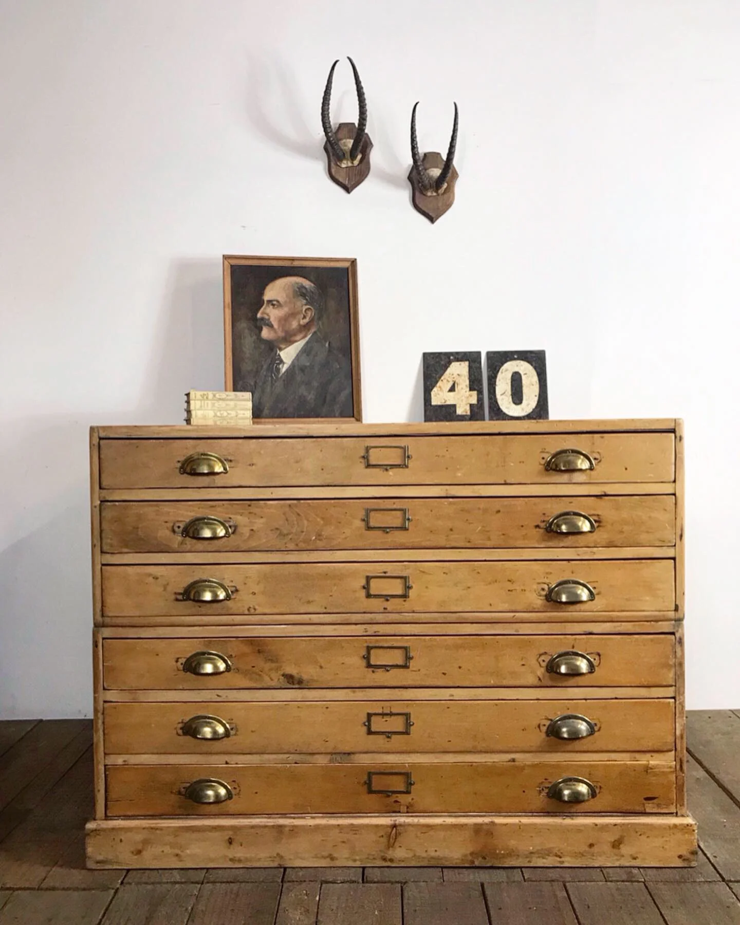 Vintage 6 Drawer Architects Plan Chest