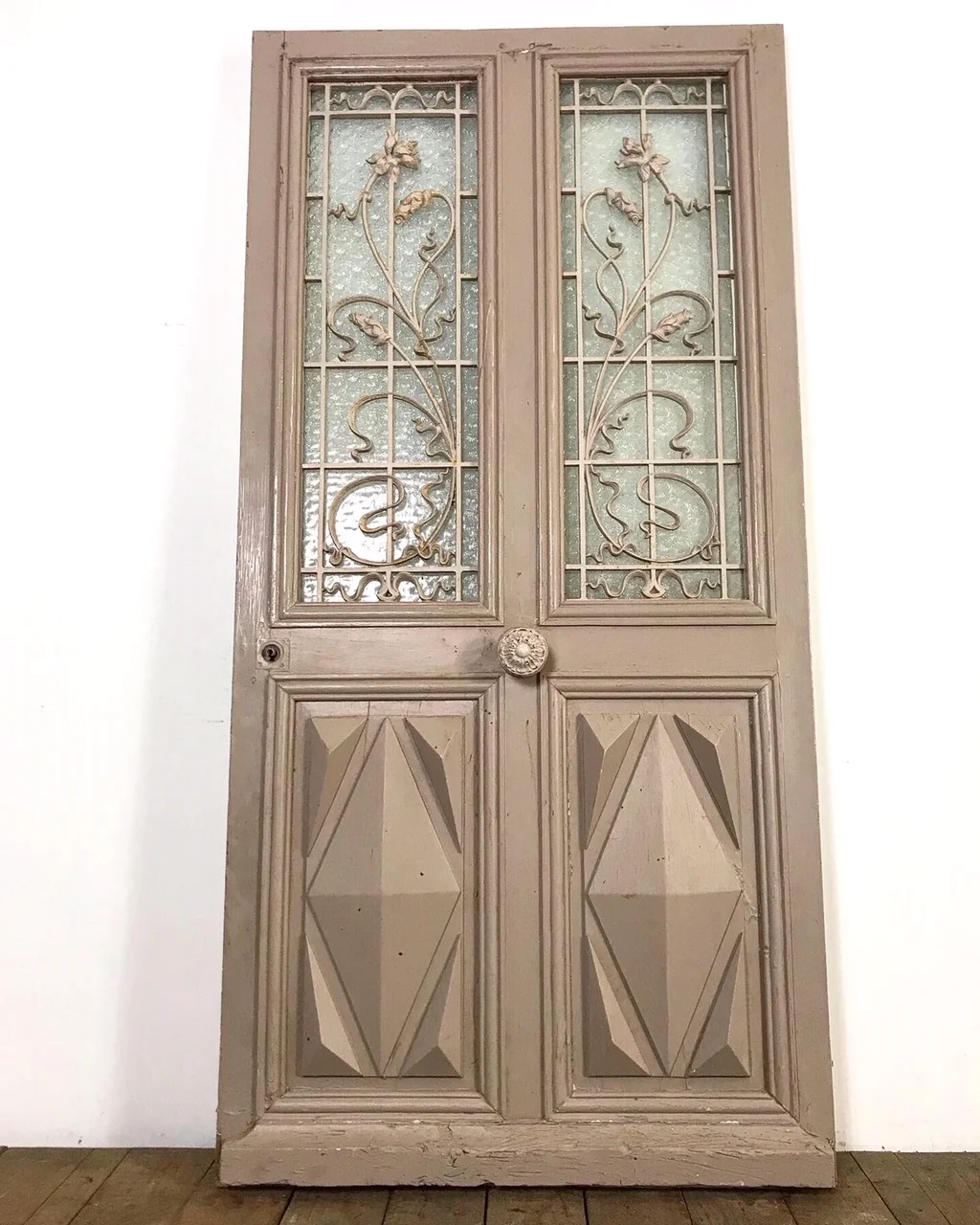 19th century French original painted architectural chateau door