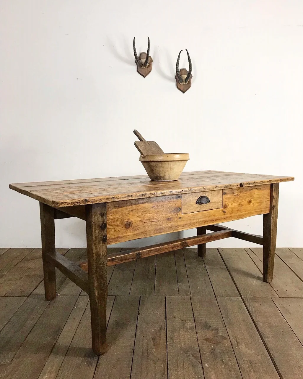 French 19th century country farmhouse prep table