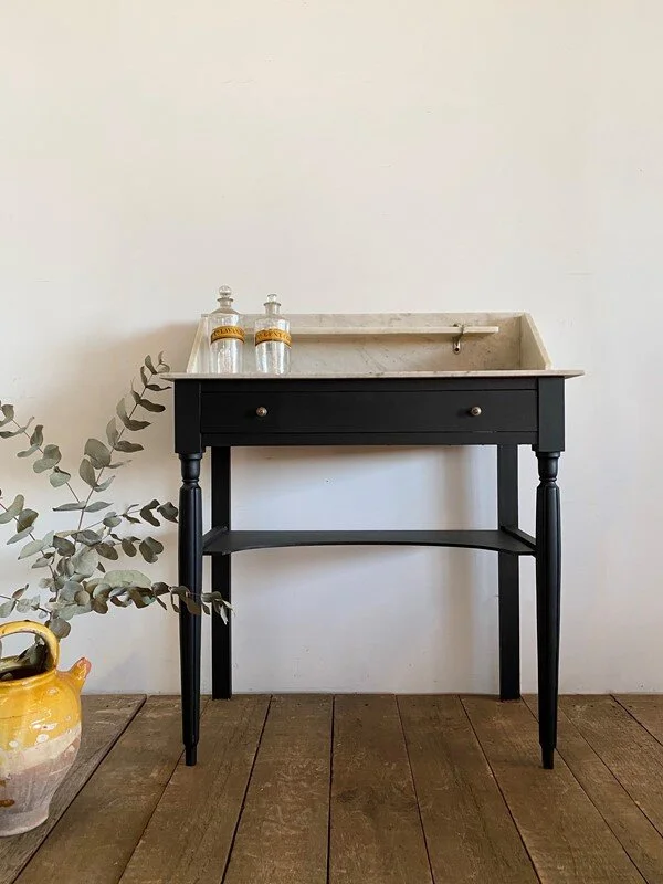 Vintage Antique French Marble Top Washstand