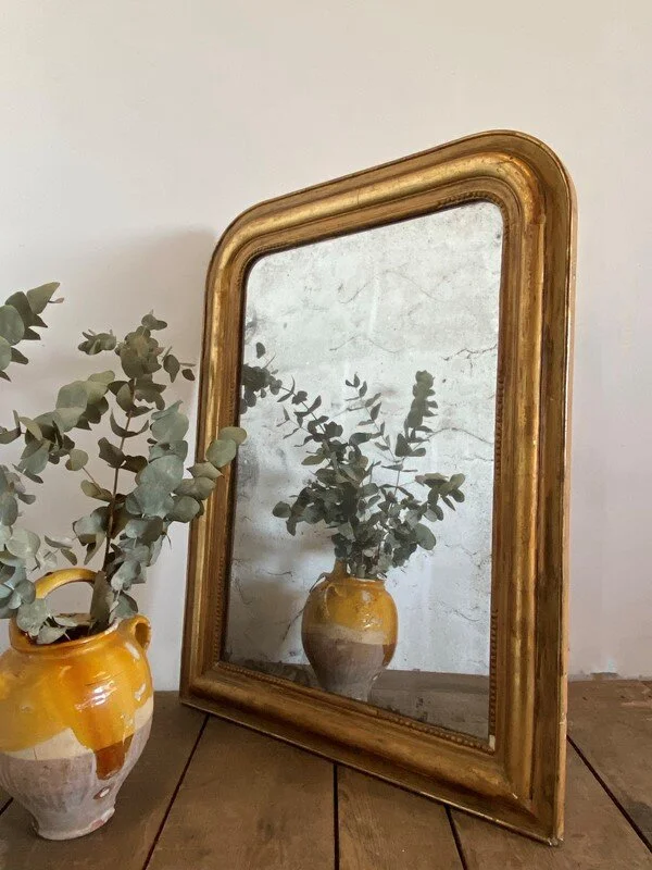 19th Century French Louis Philippe Foxed Mirror