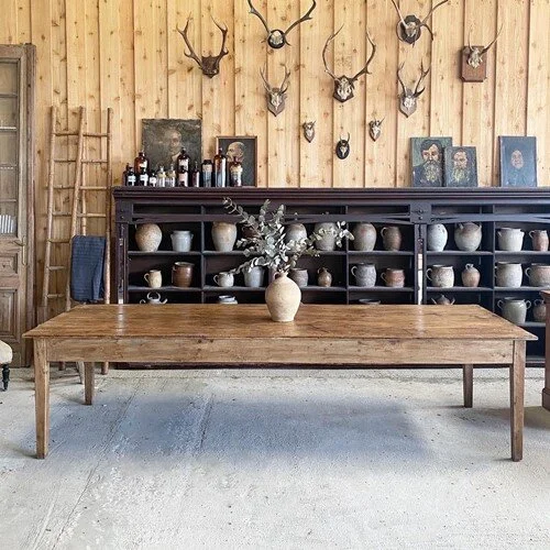 Large 3m Antique French Farmhouse Kitchen Table