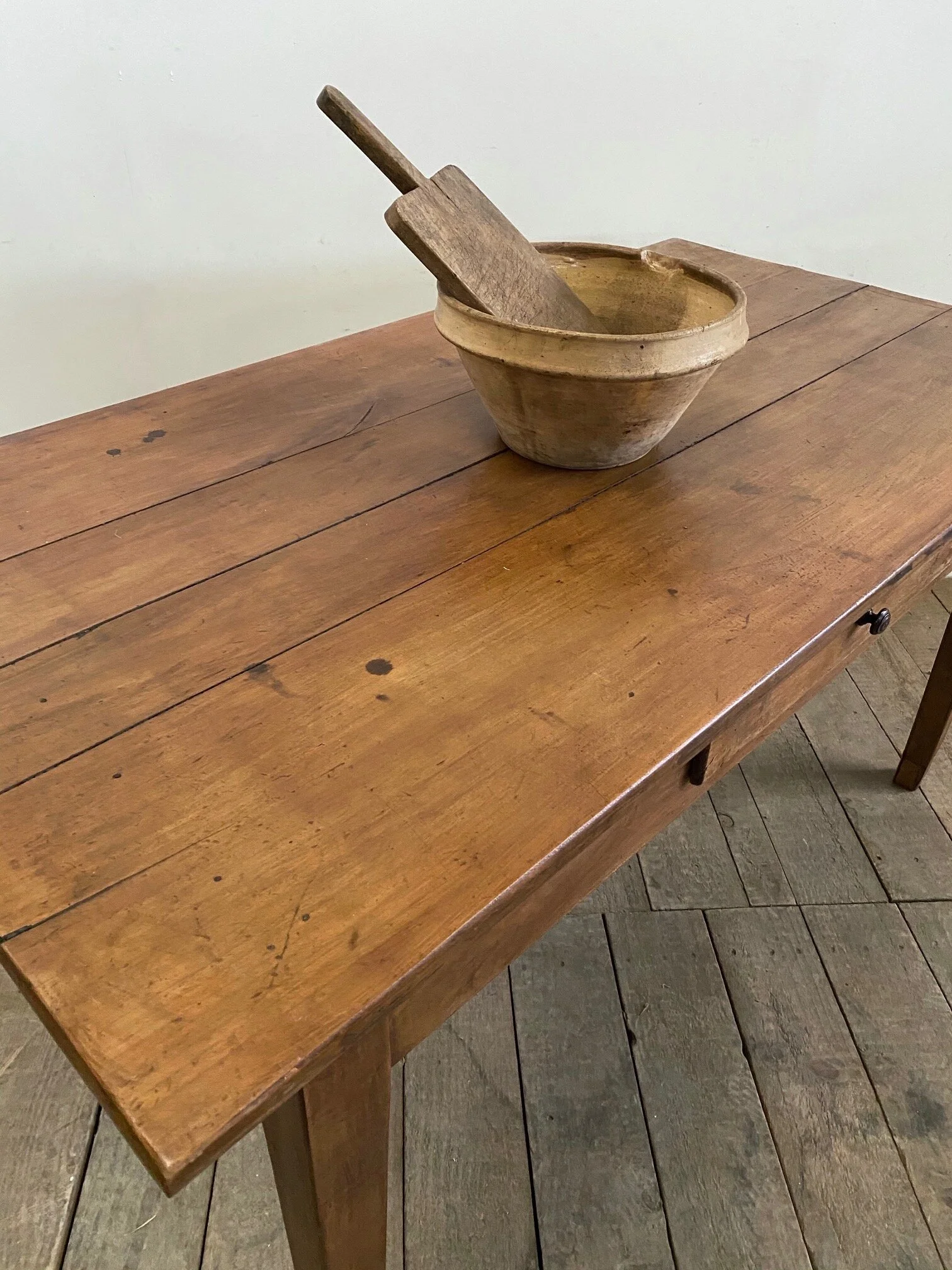 19th Century French Cherrywood Kitchen Table
