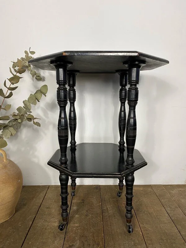 Victorian Ebonised 'C.Meeking &amp; Co' Side Table