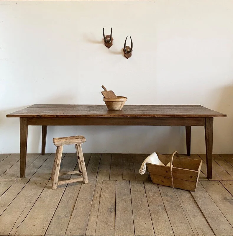 Antique French 2.5m Oak Kitchen Dining Table