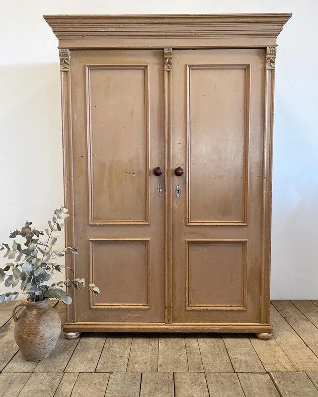 Original Painted Vintage Hungarian Wardrobe