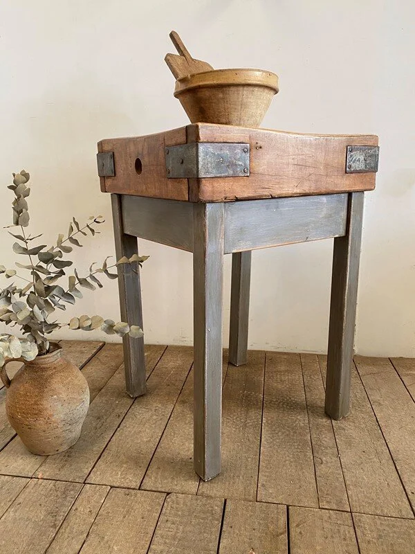 Vintage Country Farmhouse Butchers Block Table