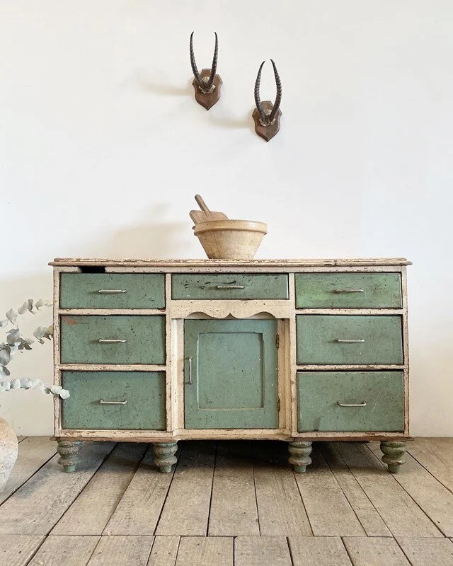 Georgian Antique Original Painted Sideboard
