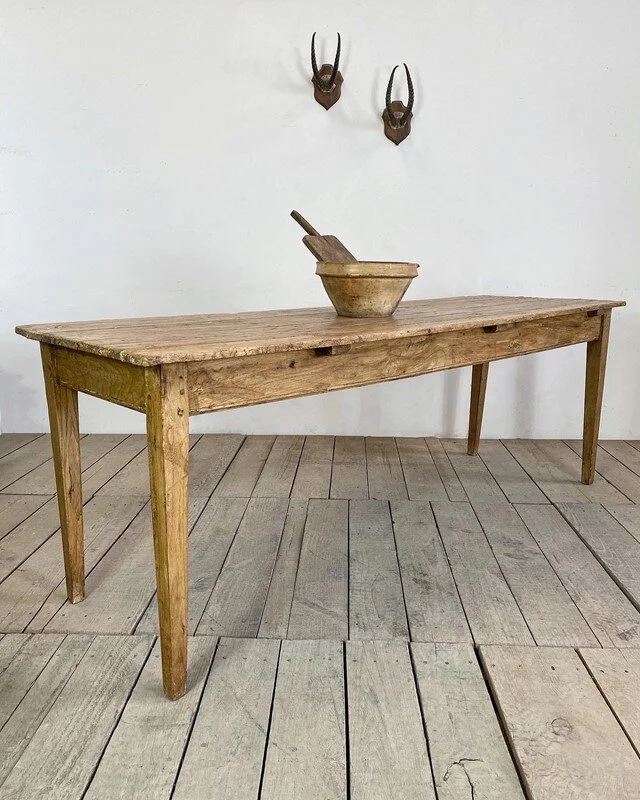 7ft Antique French Country Farmhouse Kitchen Table