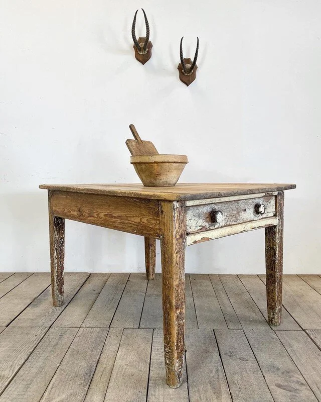 Antique Original Painted Kitchen Table