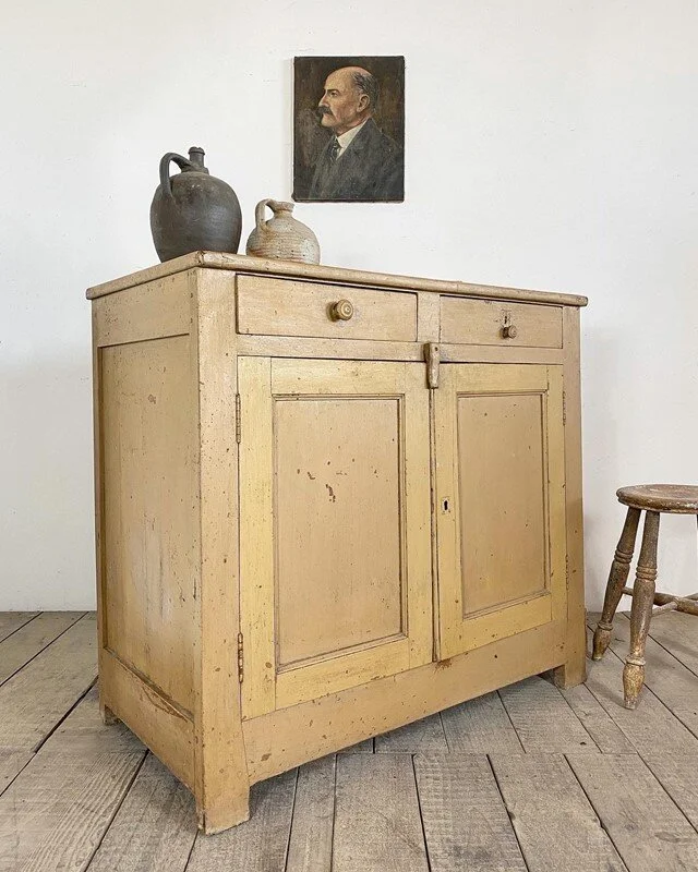 19th Century French Original Painted Cupboard