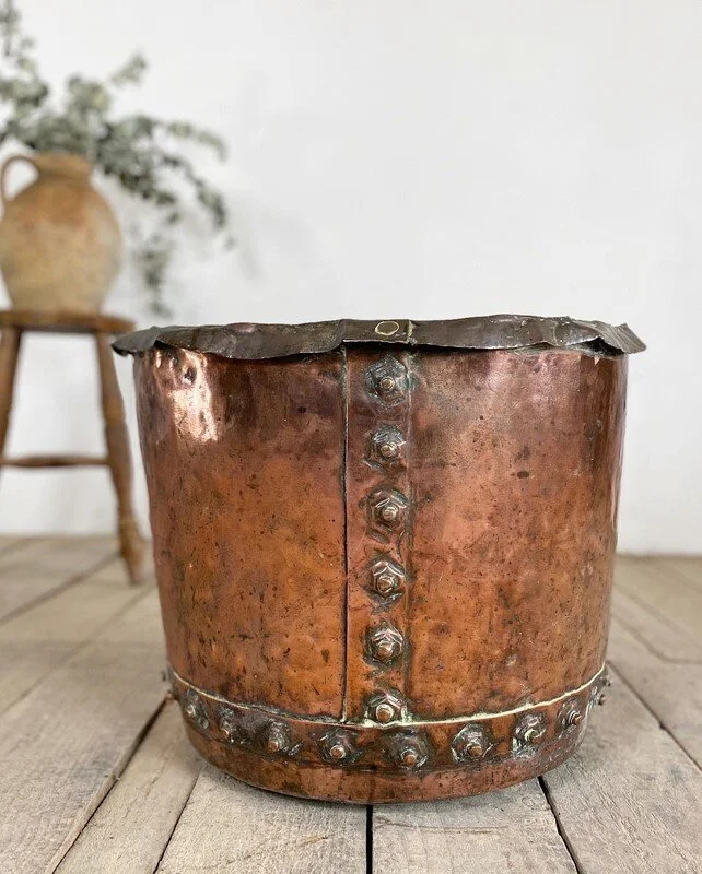 18/19th Century Antique Riveted Copper Pot