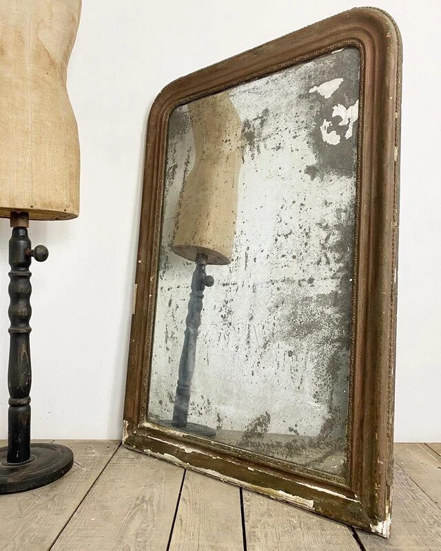19th Century French Foxed Mirror
