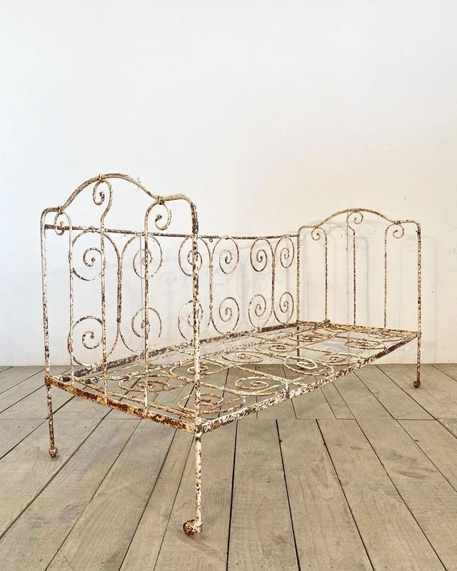 19th Century French Wrought Iron Day Bed