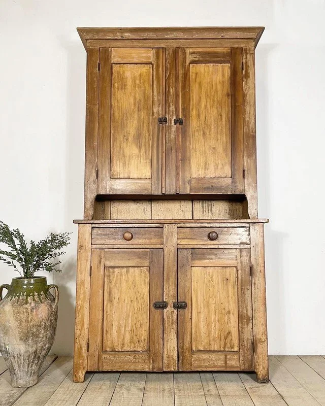 Antique Original Painted Dresser Cupboard