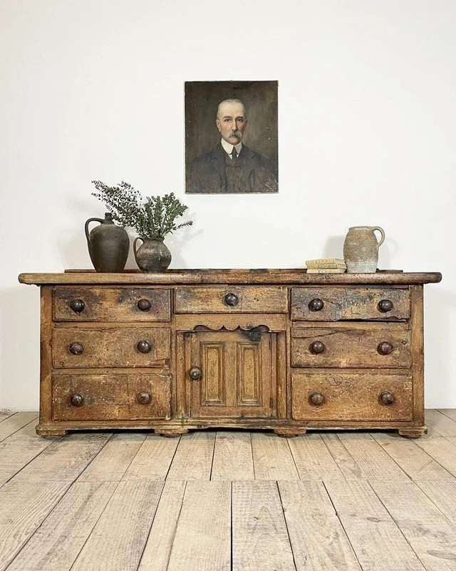 Georgian Antique Country Farmhouse Dresser Base
