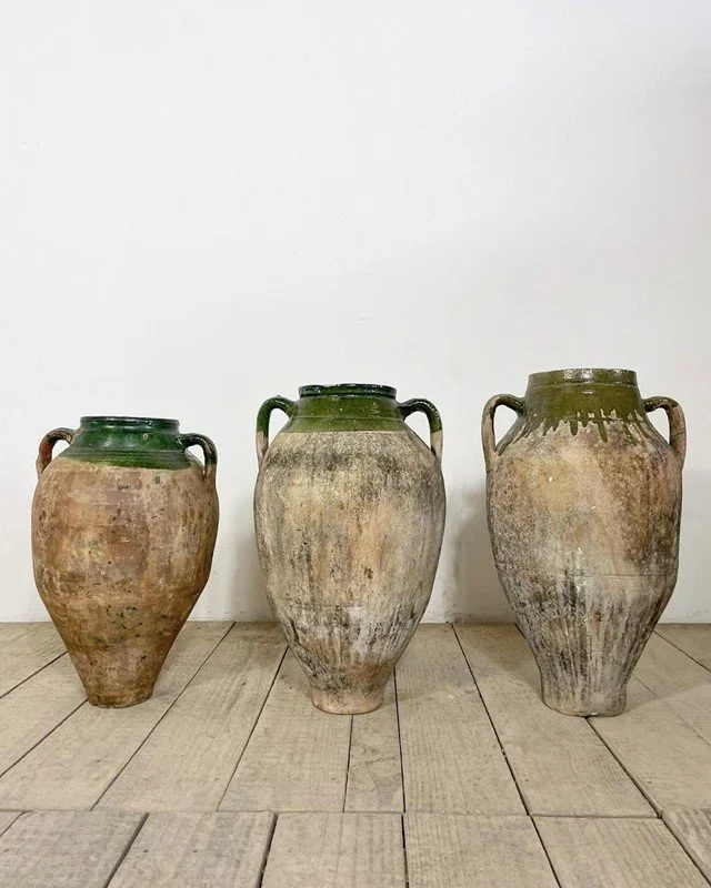 Antique Mediterranean Terracotta Olive Pots