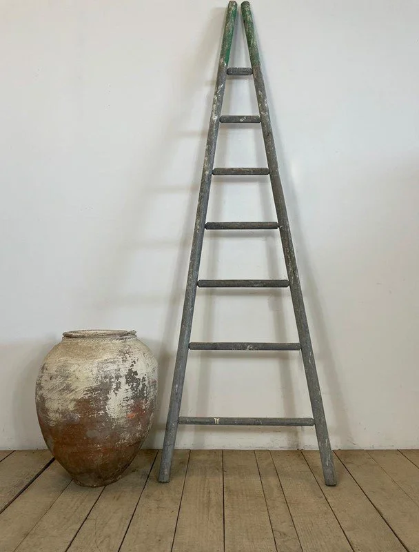 Antique French Original Painted Shop Display Ladders