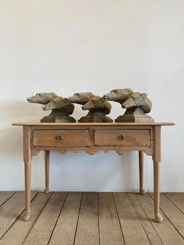 Pair Of Decorative Greyhound Dog Heads