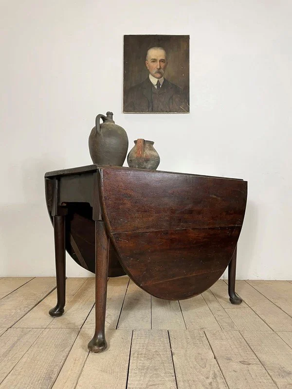 Georgian Antique Oak Drop Leaf Gate Leg Table