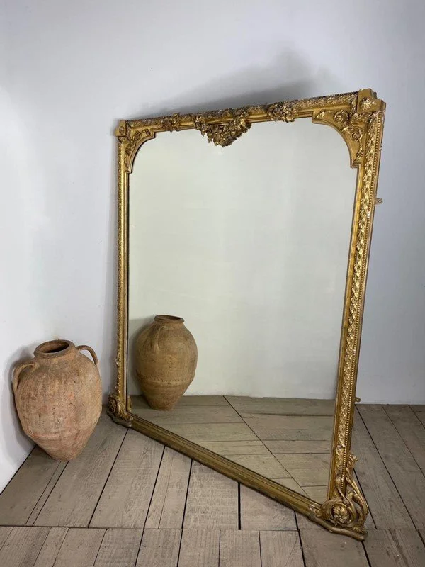 Large 19th Century French Gilt Mirror