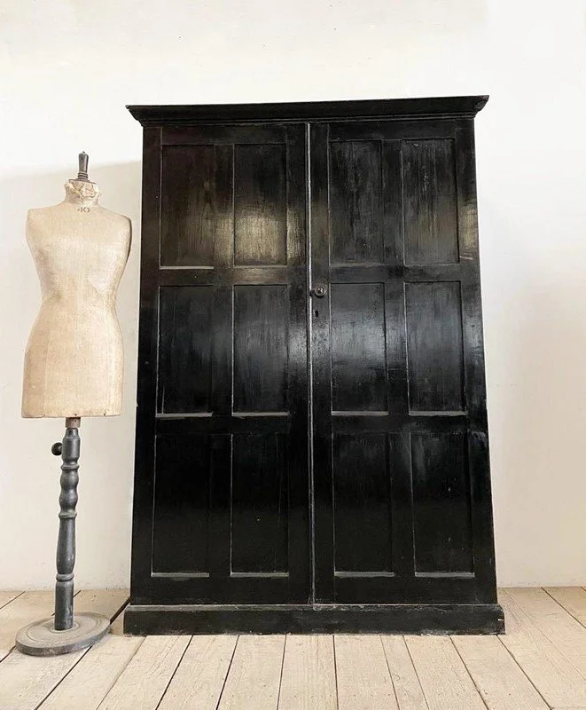 Victorian Antique Ebonised Housekeepers Cupboard