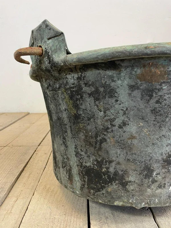 Antique French Copper Verdigris Pot/Planter