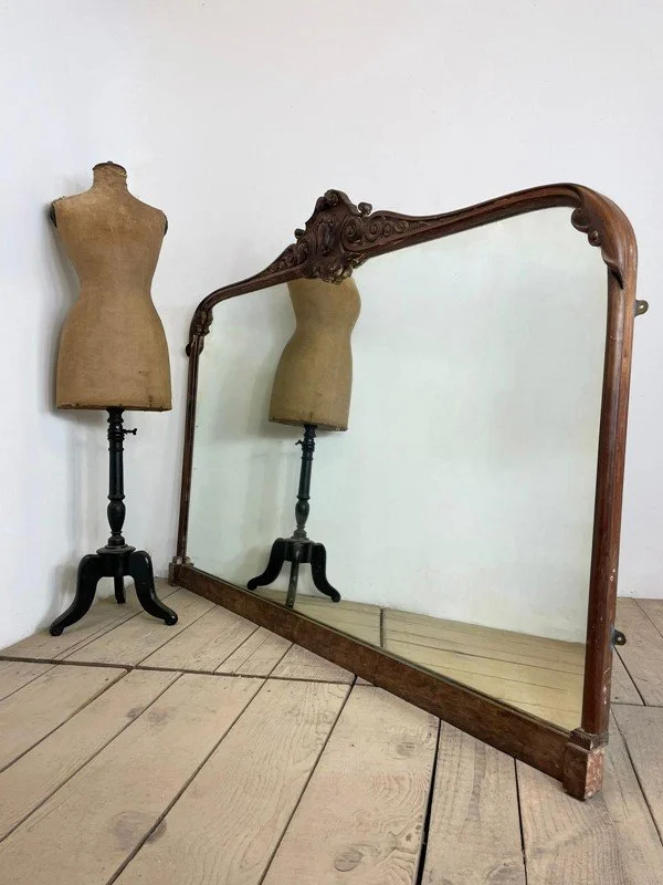 Large 19th Century Antique Ornate Mirror